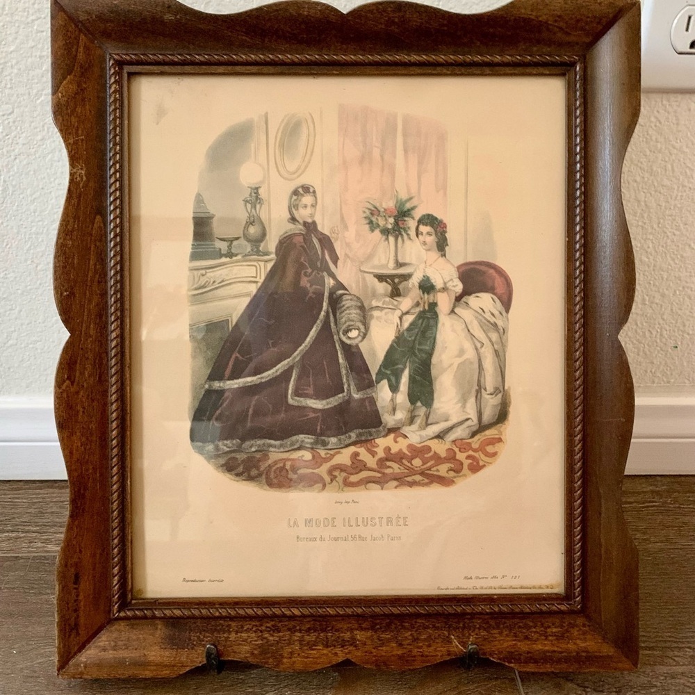 “LA MODE ILLUSTREE”  “Leroy impa Paris” Framed 11.5x14”